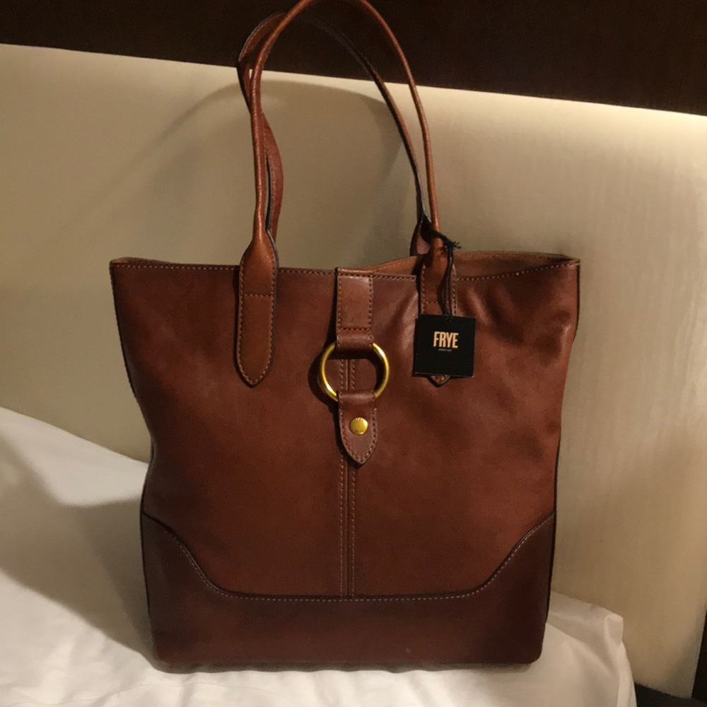 Frye Leather Ring Tote Purse Bag